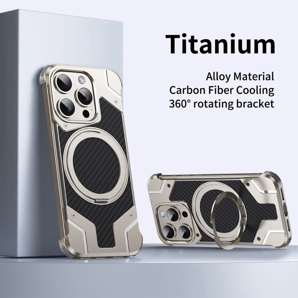 iPhone 16 Pro Max Metal Carbon Fiber Case